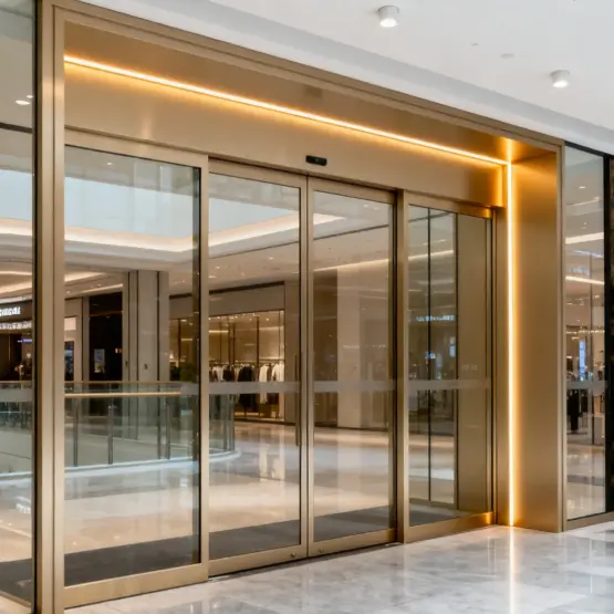 Portas elétricas de liga de alumínio