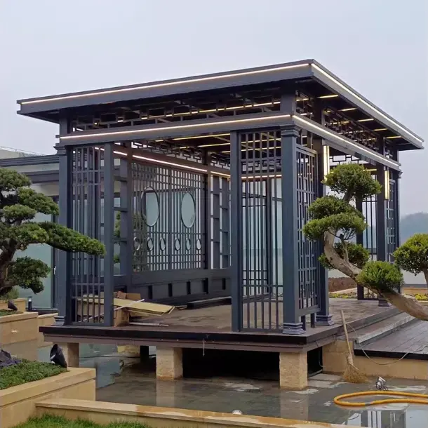 Gazebo de liga de alumínio estilo chinês