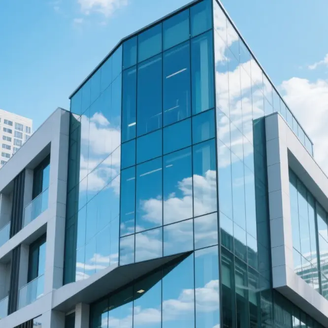 Vidro temperado para paredes cortina